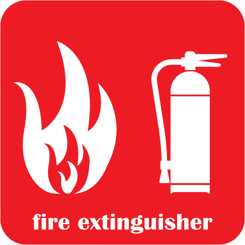 Fire extinguisher button icon